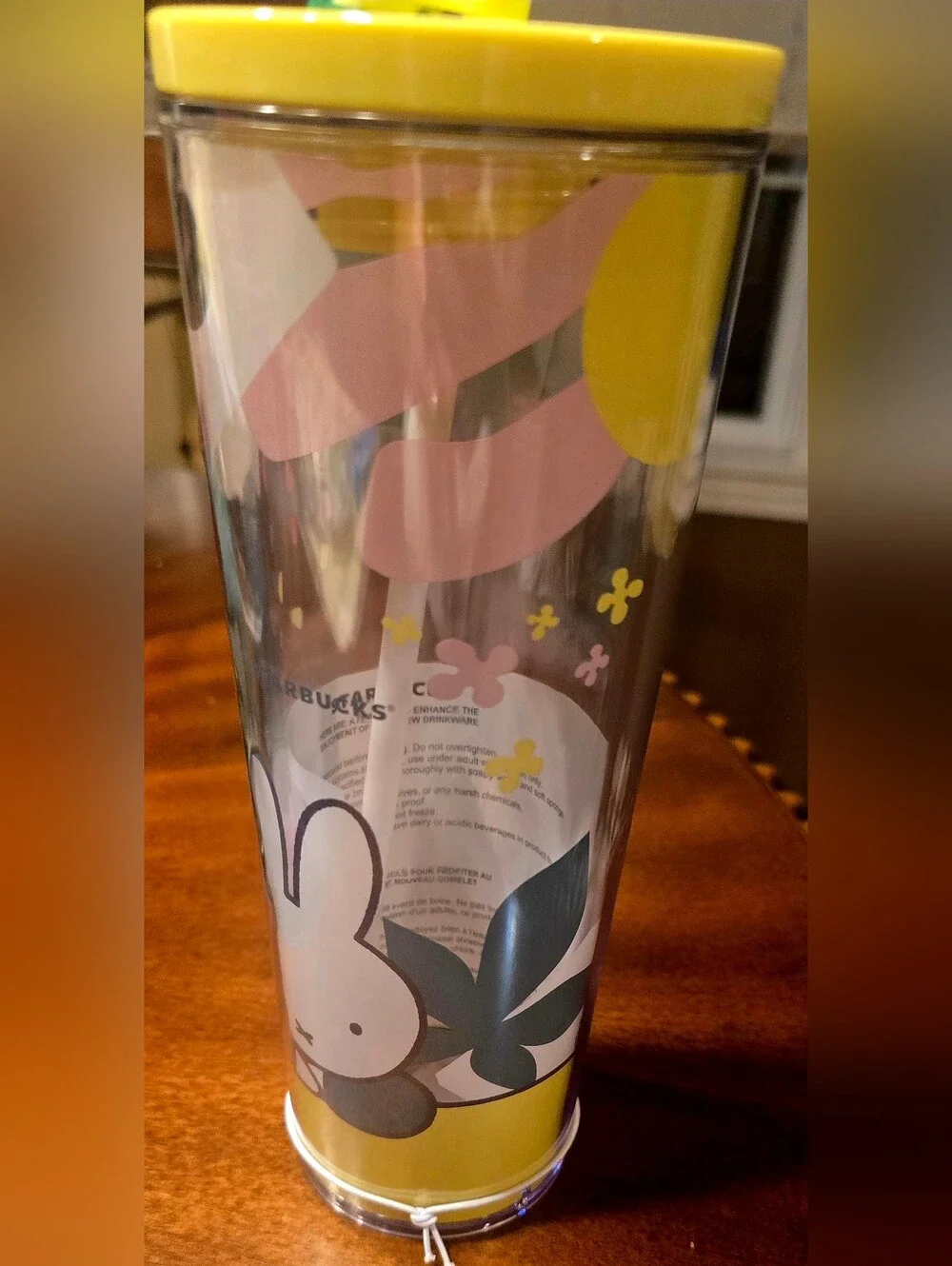 Miffy NWT Starbucks Pastel Pink-Trim Tumbler